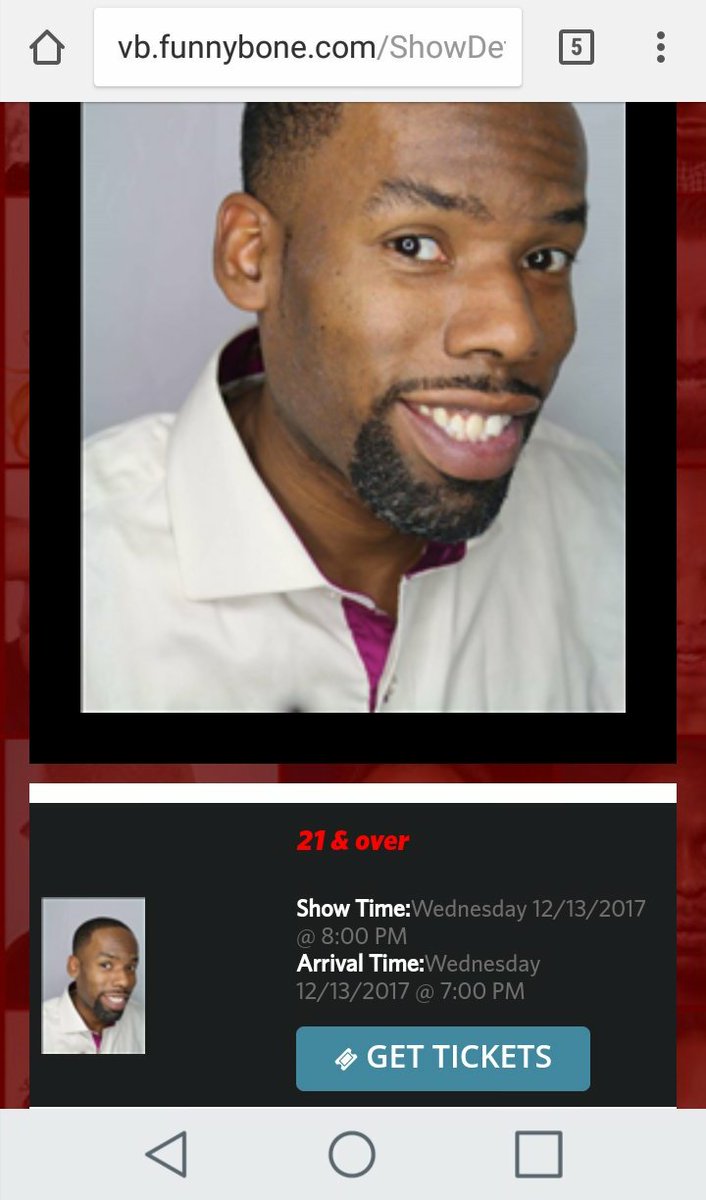 AmbroseJonesIII's tweet photo. Headlining at one of my favorite clubs @FunnyBoneVB
Looking forward..
#Virginia π΄
I'm the Dec. 14-17
Tickets@..https://t.co/h7dre1mp9L
#lastcomic
#gothamlive https://t.co/tlbMArAfHV