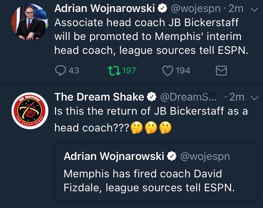 Let it be known that we, The Dream Shake, break news faster than Woj. That is all. https://t.co/7yFVk7nLdO
