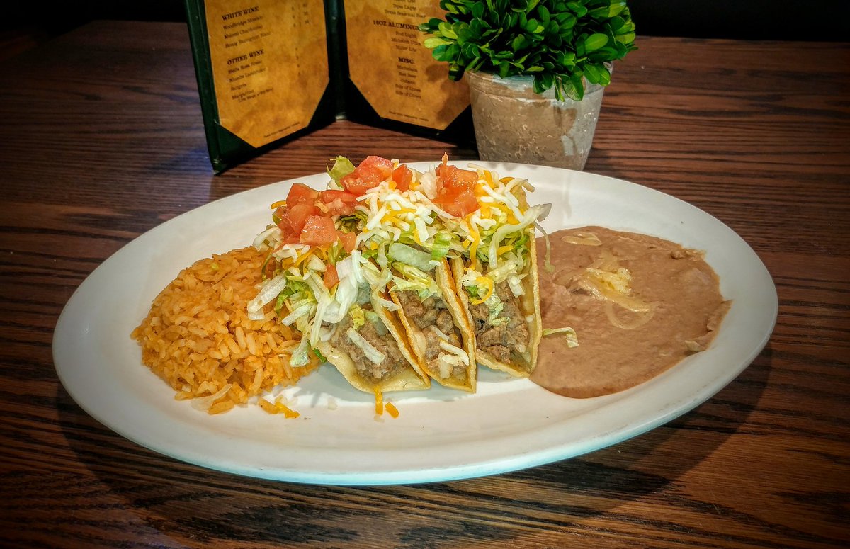 LJCafe's tweet photo. Today's lunch special is meat tacos with rice, beans, and chicken w/ rice soup. Hope you can join us! https://t.co/yXZTQ7lhoQ