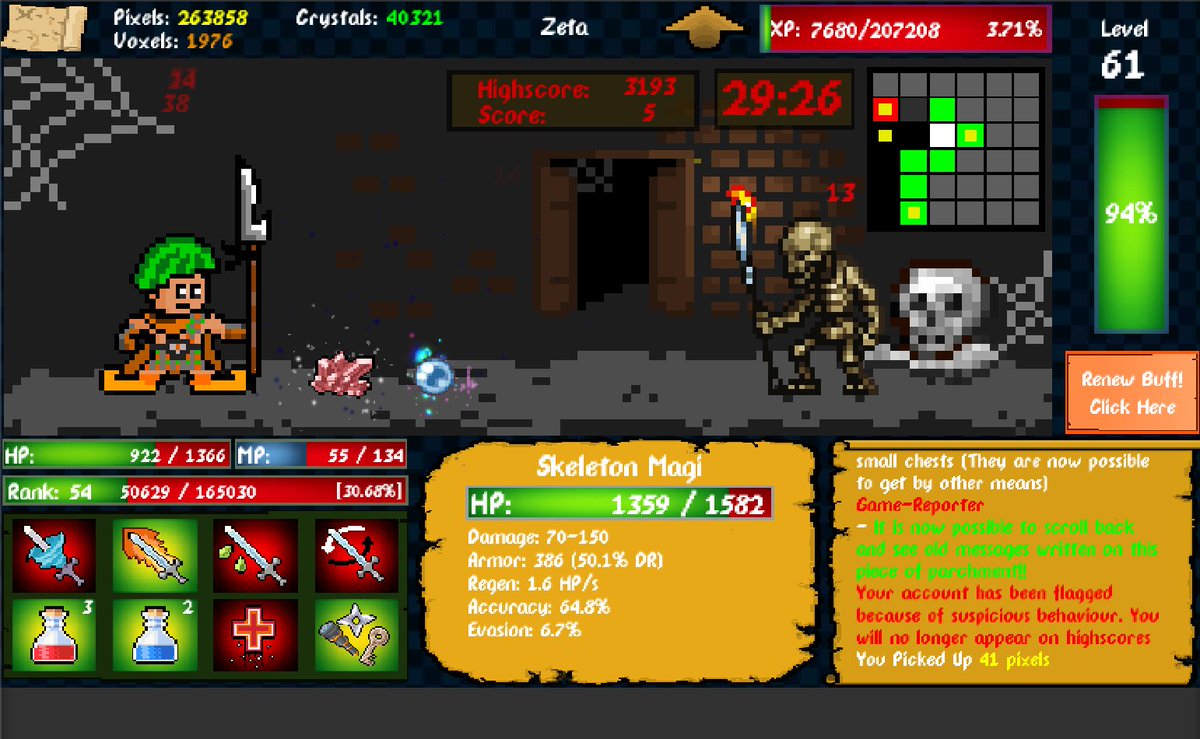 IdleAdventure's tweet photo. Hi Adventurers!
It is soon Christmas and we have two presents for you already!
Area Bosses can now drop trinkets - Defeat the toughest opponents to gain the best ones!
"The Crypt" has been opened for the most experienced adventurers!

Happy Holidays

#gamedev #pixelart https://t.co/ZK9U3DRPvj