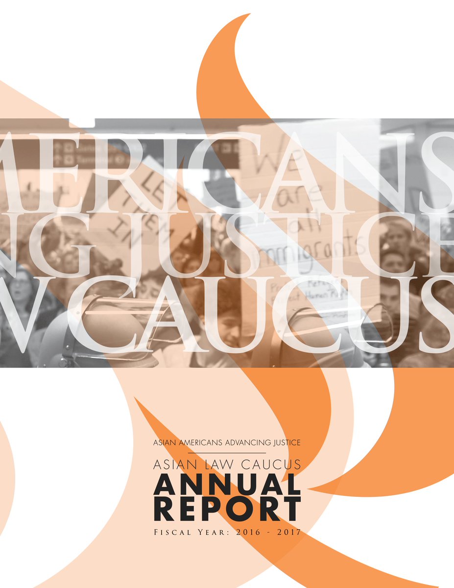 AsianLawCaucus's tweet photo. This past year we celebrated our 45th Anniversary, and more importantly, major victories in protecting our immigrant communities. Check out our 2016-2017 Annual Report to see some of the highlights! #ALC45
https://t.co/XqK5xqiDgZ https://t.co/aXoGv0ouas