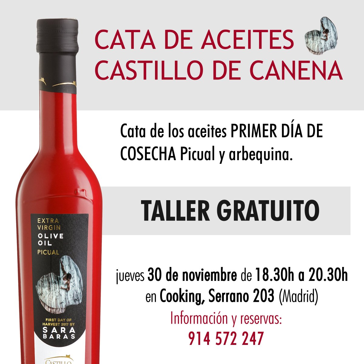 cookingtkc's tweet photo. Este jueves la cata de aceites con Castillo de Canena: descubre las cualidades de los aceites primer día de cosecha Picual y Arbequina, aprende cómo utilizarlos y cómo potenciar su sabor ¡TALLER GRATUITO! 🔝🔝🔝 Te esperamos en #cookingserrano. https://t.co/QW5caxbaEN https://t.co/TKKsFX8v2O