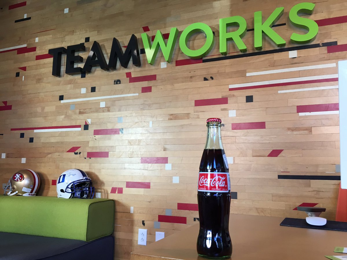 momash09's tweet photo. This @CocaCola from @bulldegadurham is about to ignite @mikekinder125 and his Monday at @teamworksapp! #KINDERgarten 📚#KinderMountain ⛰ https://t.co/NhAiXDtgZX