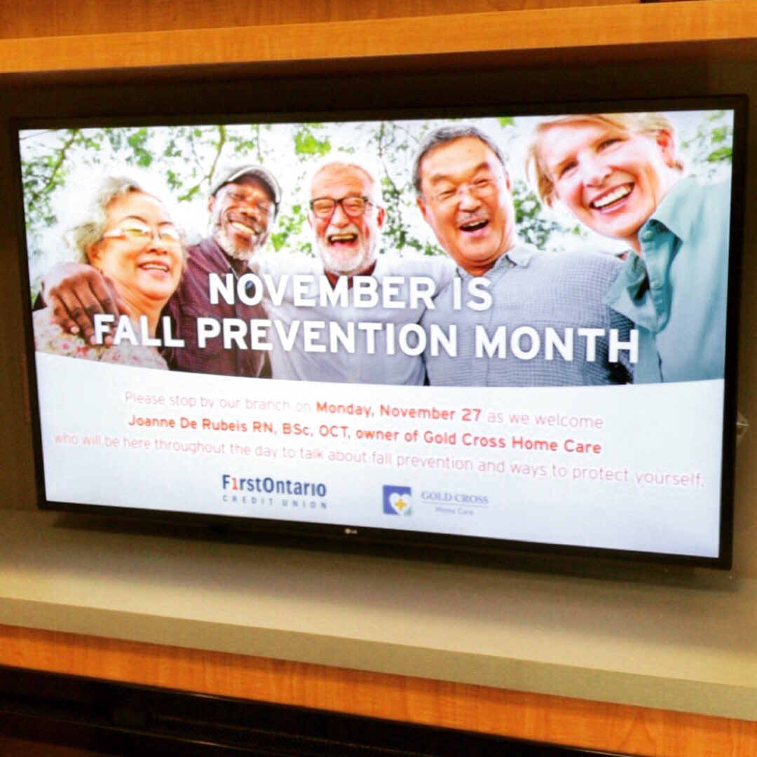 Care_giver_cafe's tweet photo. Working together with @FirstOntarioCU to create awareness in our community to Prevent Falls in older adults #goldcrosscares #fallpreventionmonth #PreventFalls2017 #seniorcare #homecare #healthcare #health #aging #seniors #life #happy #care #communitypartnerships #hamiltonontario https://t.co/yp91EkMvlO