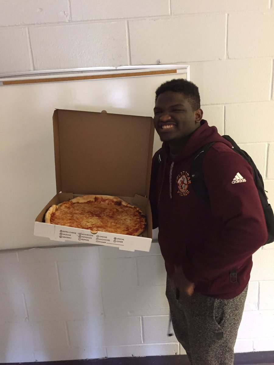 CoachAlspach's tweet photo. #OBVF D-Line get a sack get a pie, these boys ate against EB on Thanksgiving so they are eating good on Monday! Ramon -1 Fetterman -1, Madison 4 that's right 4 sacks 4 pies!!! https://t.co/Zc1VDJvtWu