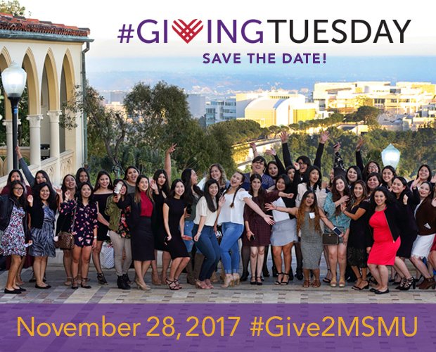 MSMU_LA's tweet photo. Tomorrow is #GivingTuesday. Support L.A.'s women's university and help ensure that today's students become tomorrow's leaders! https://t.co/VK9eSYp5Al #Give2MSMU #MSMUnstoppable https://t.co/ytUBK3Rqcj
