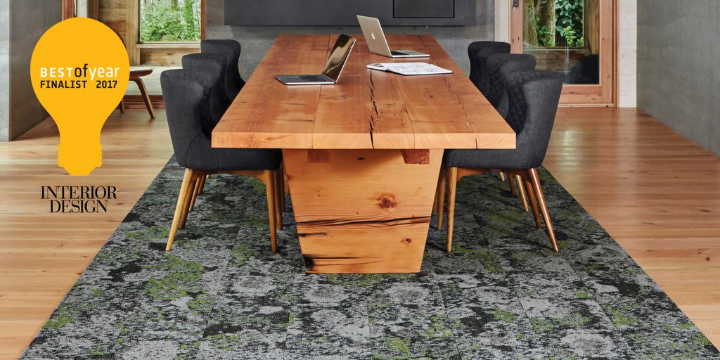 MohawkGroup's tweet image. We’re elated to see our innovative Lichen collection as a finalist in the Best of Year Awards from @InteriorDesign for both the Carpet/modular and Green Innovation categories!  #LichenIt #idboyawards