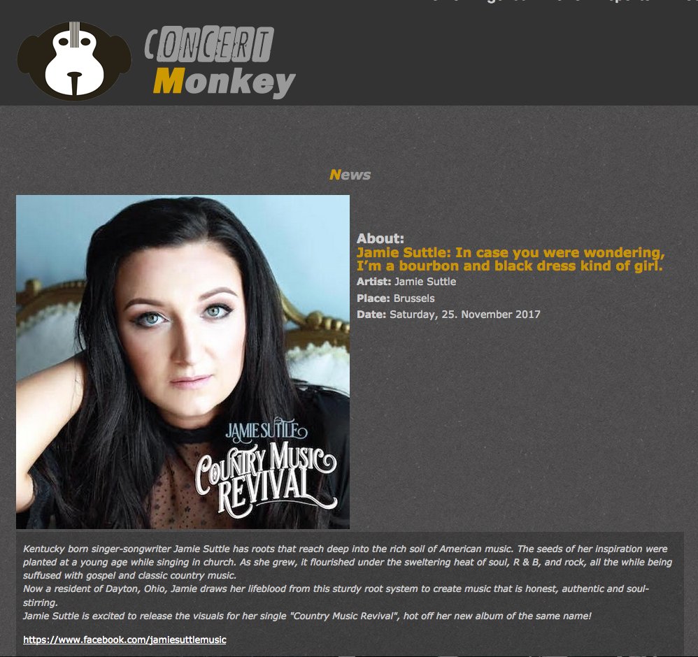 rivevideo's tweet photo. We love a "bourbon and black dress kind of a girl" - @jamiesuttle featured on #ConcertMonkey - https://t.co/CaIHtGMRqZ https://t.co/5kIPn0V4XX