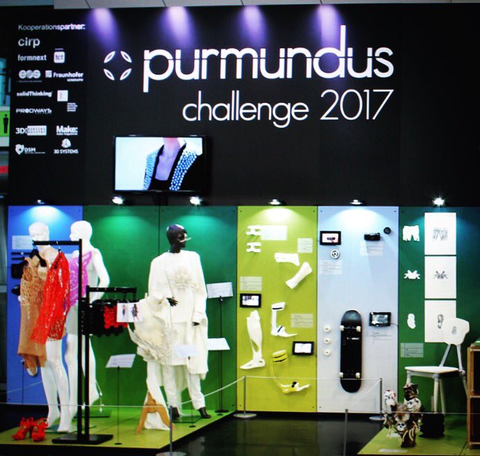 jawstudiony's tweet photo. More photos of APEX COAT fashion film at #FormNext in Germany, displayed with the finalists for the 2017 #Purmundus Challenge. Collaboration w/ @justinhattendo #FormNext2017 @formnext_expo More images: https://t.co/zFzYDUD4NO https://t.co/WY9FlH2AET