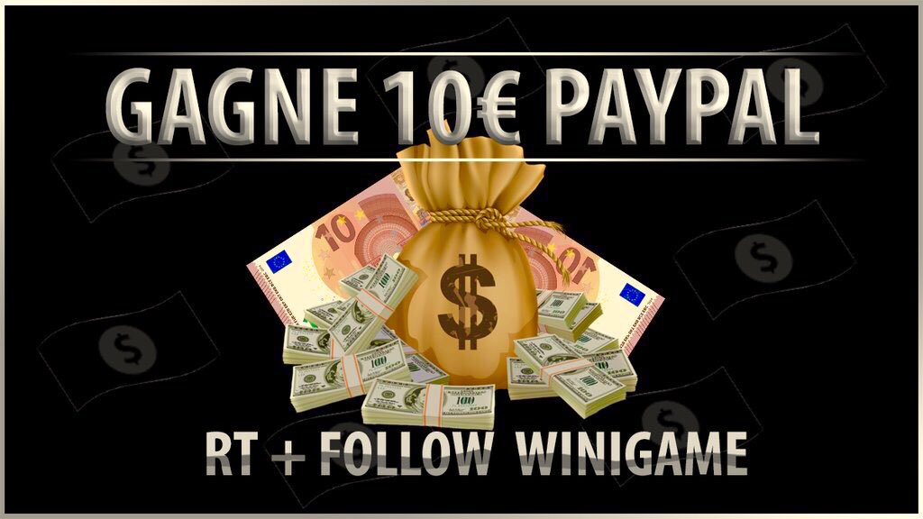 WigYT_'s tweet image. Concours #paypal 🍀

.

Remporte 10€ 💶

.

Rt + Follow @Nofrk_off &amp;amp; @WiniGame 🍀

.

Tirage : Vendredi 1/12 à 19h⏰
