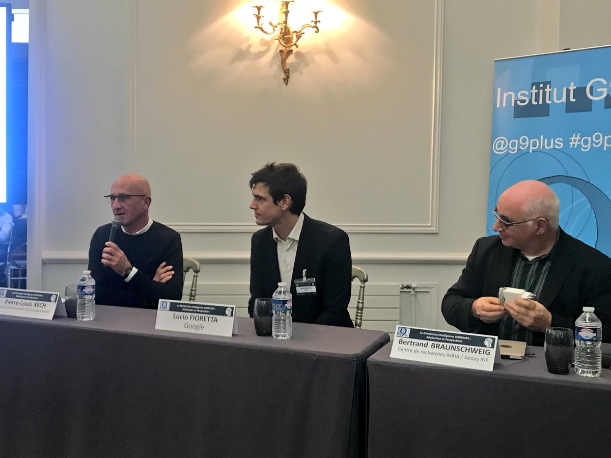 dagautier's tweet photo. #G9_IA 1ere table ronde « l’IA vous la voyez comment ? Vous la mettez ou ? »
#Microsoft #Google #INRIA @G9Plus @CXPgroup_FR @SopraSteria https://t.co/VbPvswJSWg