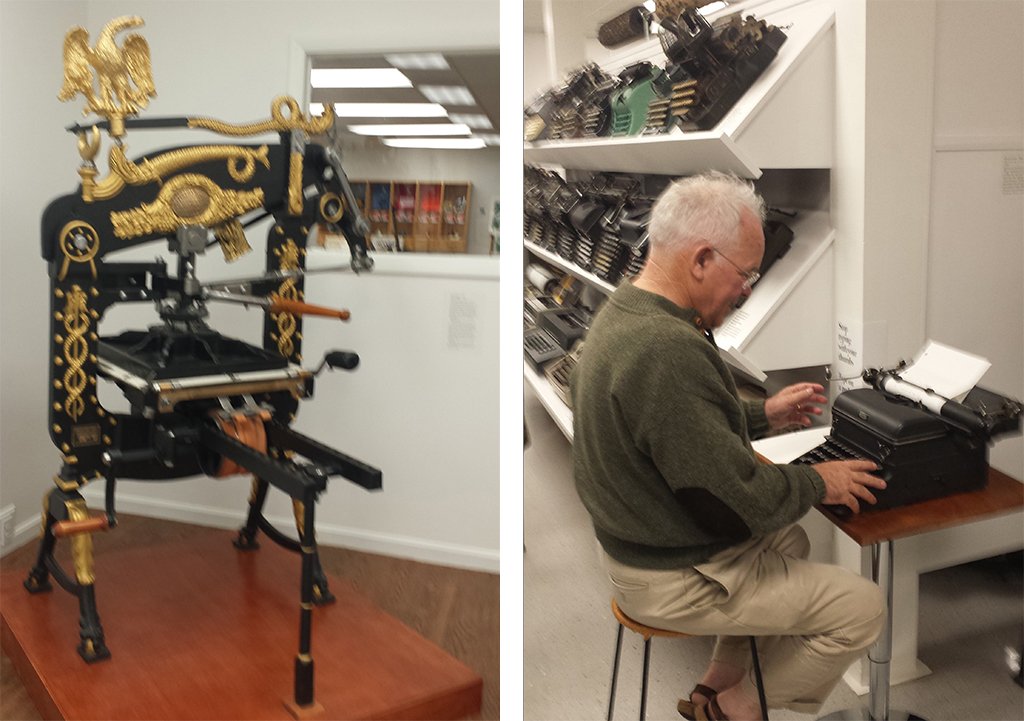 ProPrintersSC's tweet photo. Find some amazing treasures at the Museum of Printing, including this beautiful restored Columbian Hand Press, circa 1818: https://t.co/Om7s0MnahB #Printnerd #Proprinters #ColumbianHandPress #PrintHistory #Museum https://t.co/ngUMfBVpUI