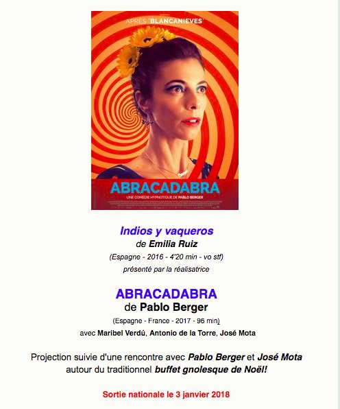 espagnolasparis's tweet photo. Lundi 11 décembre à 20h30 Majestic Passy
@espagnolasparis #CondorDistribution @EmbEspFrancia en présence de #JoseMota y #PabloBerger https://t.co/7hzK4BJemF