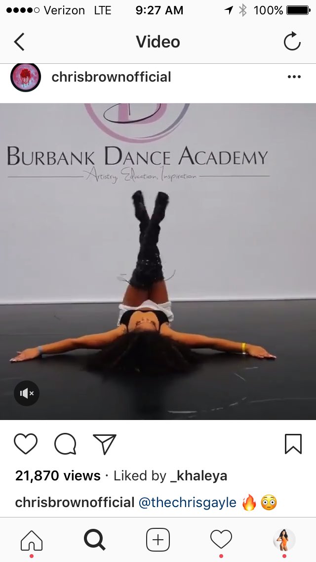 thechrisgayle's tweet photo. Fun fact: I actually watch this video and cringe cause I personally think it's the worst I've ever performed my own choreo but whatevaaaa thanks chris brown for the repost lifes lit https://t.co/L5CWnq1Wd8