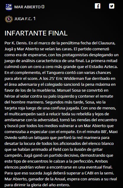 #SERIE2 #B
✎ INFARTANTE FINAL
<a href="/Jugafclub/">Jugá Fútbol Club</a> se consagró nuevamente campeón en los campos de la Liga MVD. 
No te pierdas todas las noticias en ligamvd.com
#jugaMVD