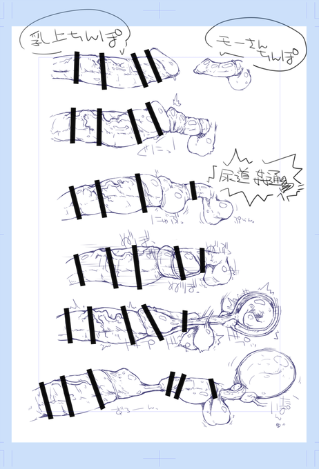 [R-18 ふたなり] 乳上とモーさんちんぽ補足。ふたけ13.5コピー本での、射精状況ってどうなってるの? とコメントいただきましたので描いてみました。膀胱の中に乳上の精液たっぷりコンドームなんですね。次は頑張ってこういうページも入れようね(戒め)。 