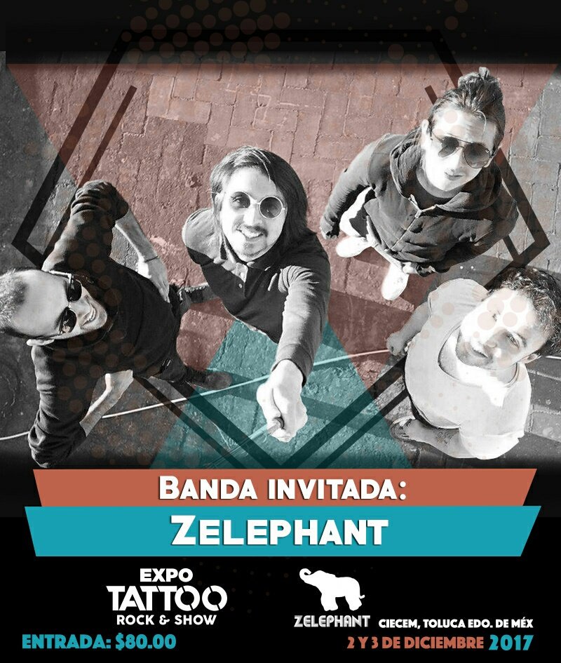 ZelephantMx's tweet photo. ZELEPHANT EN VIVO
Este domingo 03 de diciembre en la ExpoTatuajesToluca en el Ciecem. 14hrs 
Los esperamos a todos!!!!!!! https://t.co/GDlda7gxWE