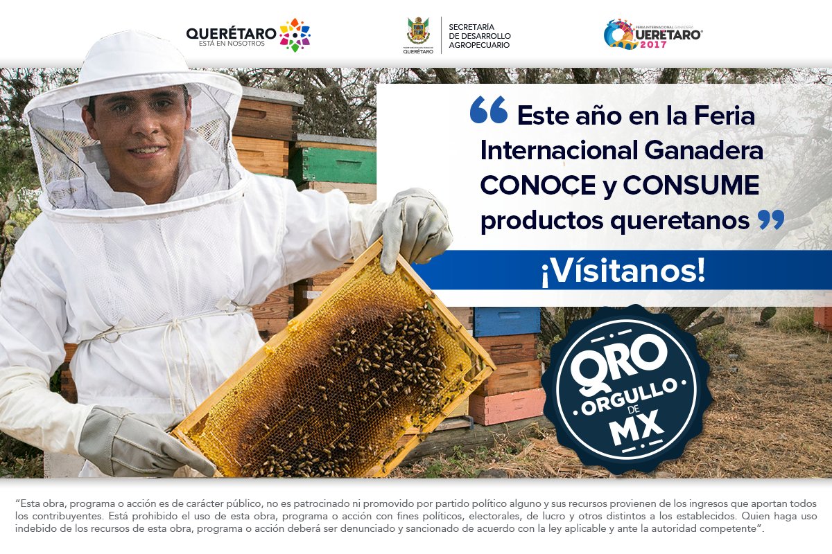 gobqro's tweet photo. #OrgulloQro ya está en la #Feria Internacional Ganadera de Querétaro 2017, visita la nave #ConoceYConsumeQro. #Querétaro https://t.co/185nFqiW5U