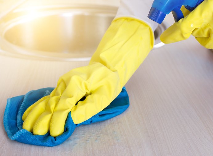 SVMCOS_ElPasoSt's tweet photo. Trivia answer: antibacterial cleanser should be left on the counter for 30 to 60 seconds before you wipe it up! https://t.co/d6GIxeR3rS