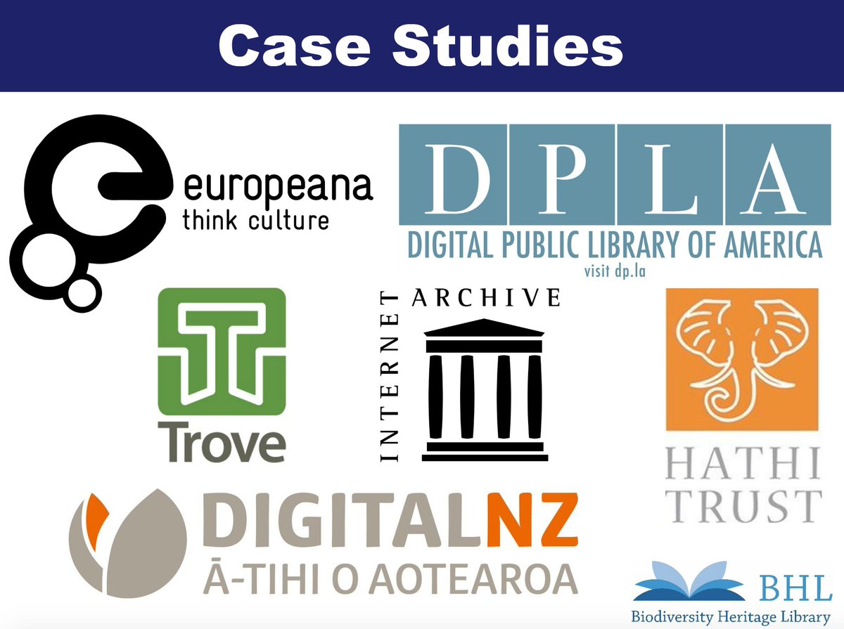 BioDivLibrary's tweet image. In order to identify best practices for digital libraries, @marissakings (@NHMLA) conducted case studies as part of her #BHLNDSR project research: @Europeanaeu @dpla @TroveAustralia @internetarchive @hathitrust @DigitalNZ #ndsr