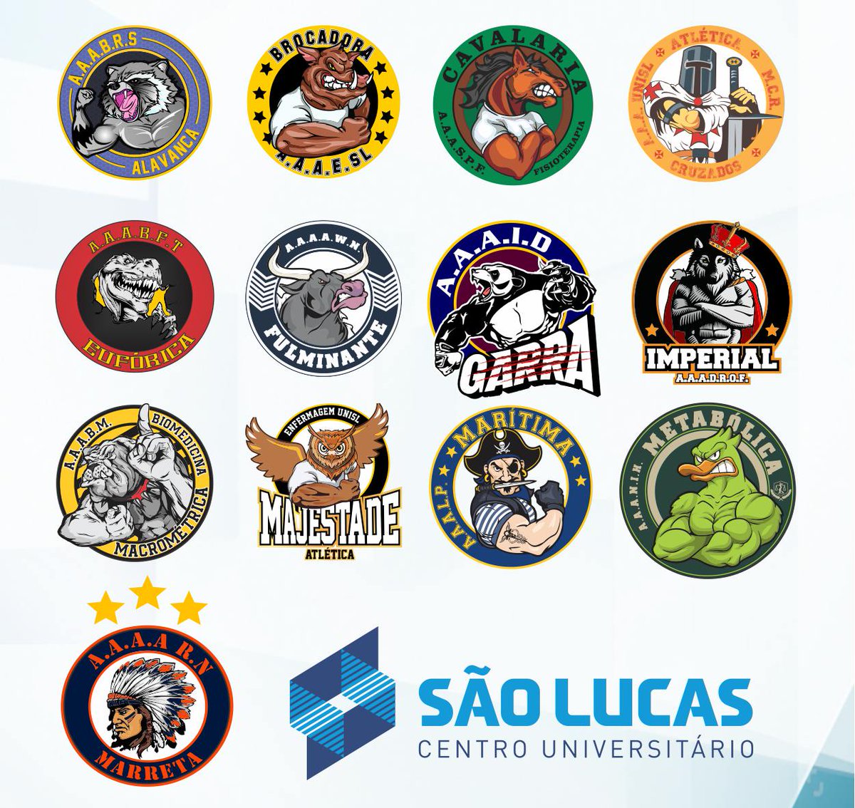 saolucasedu's tweet photo. O #UniSL apoia todas as Atléticas da instituição... E você, qual é a sua?😜 https://t.co/4rZDqa2DOJ