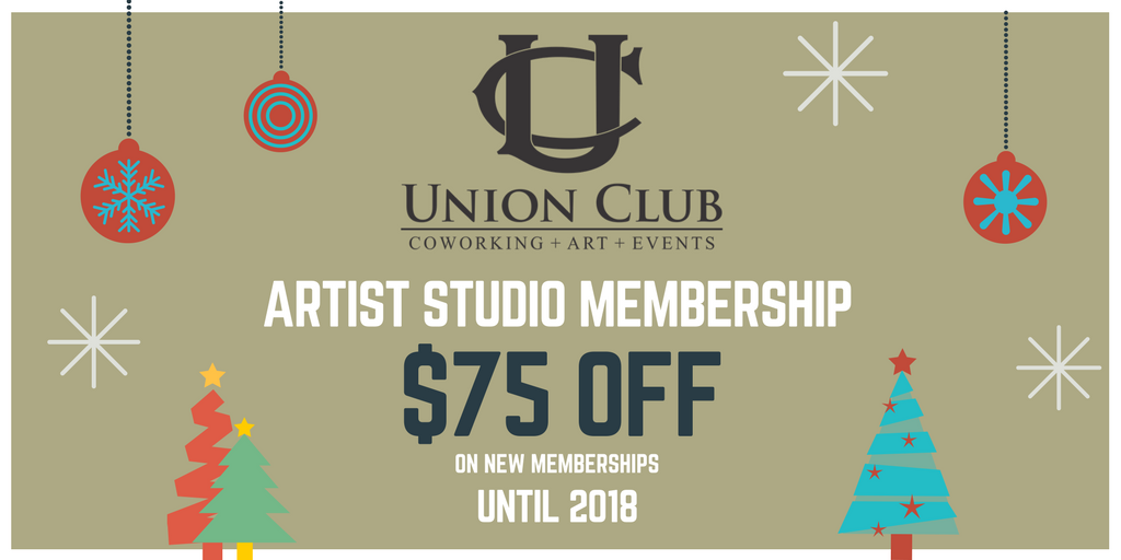 Do you have an artist in your life? Give the the gift of creation this holiday season! We're offering $75 off Artist Studio Space memberships until the end of the year.