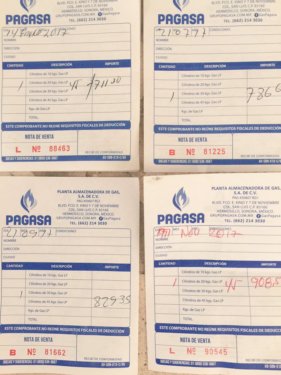 alonso_es's tweet photo. Aquí está mi timeline con los incrementos del #GasLP este 2017...empezó en $711.30 el cilindro grande y cerró en $908.55, con aumento cercano al 30%...hágame usted el recarbon fravor 😱😠 🤦🏻‍♂️ https://t.co/mRYMtkVhKa