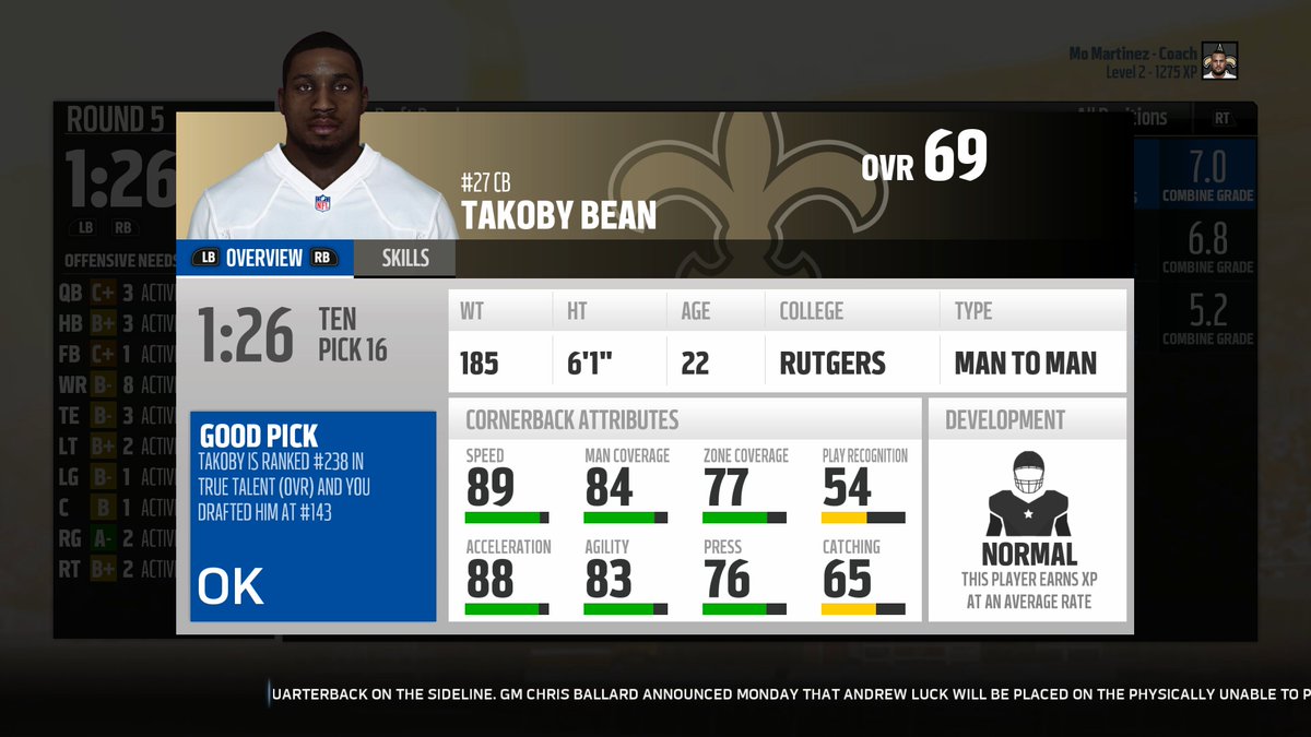 GIRSaints's tweet photo. The rest of the Saints picks are https://t.co/V0JerjFTkd