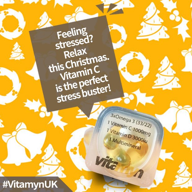 vitamynuk's tweet photo. As we move closer towards Christmas, it gets more and more stressful! That's why our pods come with Vitamin C, a known stress buster!
#vitminc #christmas https://t.co/2h1UmabEgO