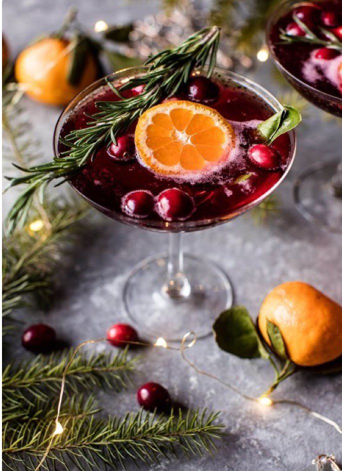 NARNIA | Fruity Poinsettia Spritz Punch looks perfect for this theme
📷 <a href="/HBHarvest/">Half Baked Harvest</a> 
#eventplanner #cocktail #narnia #fruit #festive #poinsettia #punch #christmas #alcohol #beverage #yum #treat #musthave