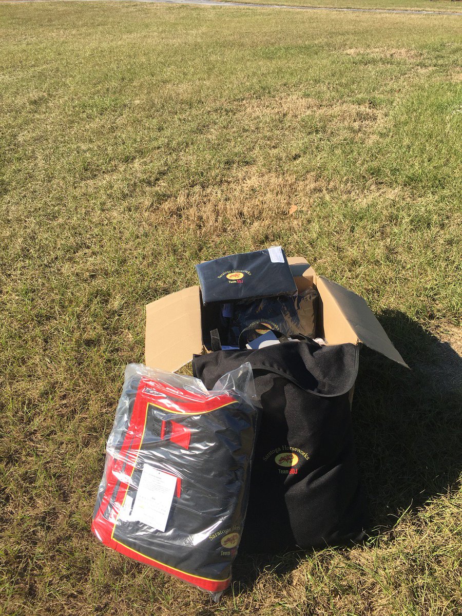 BDJEventing's tweet photo. Exciting new arrivals from our friends at Saratoga Horseworks, Ltd. We are so pleased to partner with this top quality company. Be sure to visit our trailers during the Florida season at the shows to check out the superb quality of their blankets. #TeamBDJ https://t.co/KffgsV4DDz