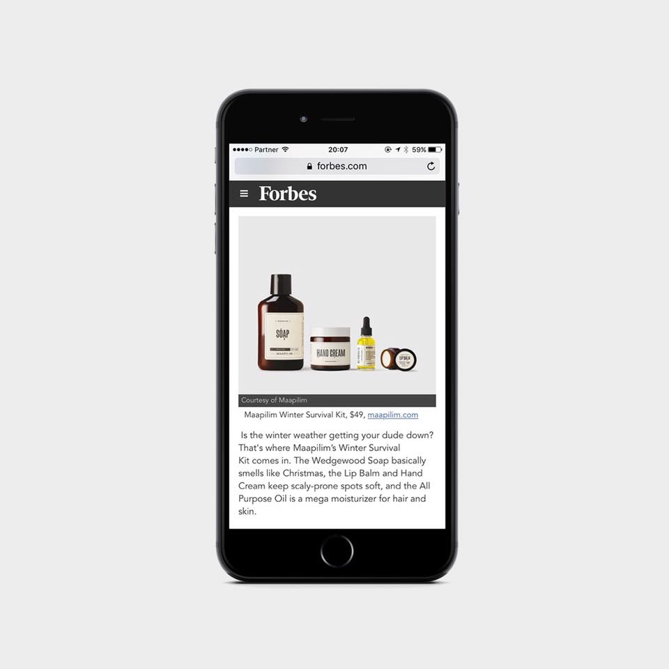 maapilim's tweet photo. .@forbes just named our Winter Survival Kit one of the top 10 men’s grooming presents 🎉
https://t.co/rHThA8jqVU https://t.co/FVcI9BQqP0