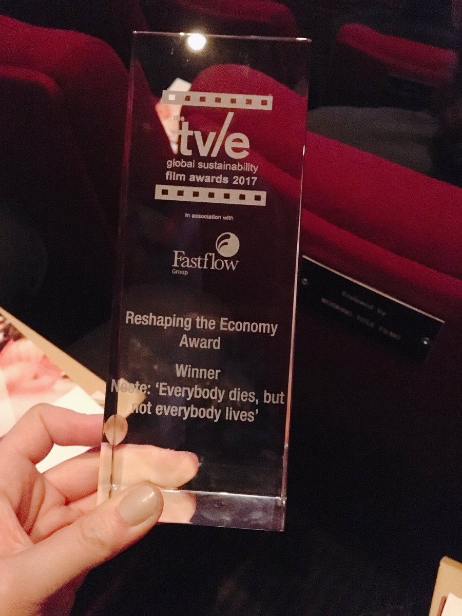 JanniWiderholm's tweet photo. Reshaping the economy award for #PreOrderTheFuture film at Global Sustainability Awards @BAFTA 🙌🏻@TBWA_HELSINKI @nestecorp @PrinceEa https://t.co/yPPpaztiRI