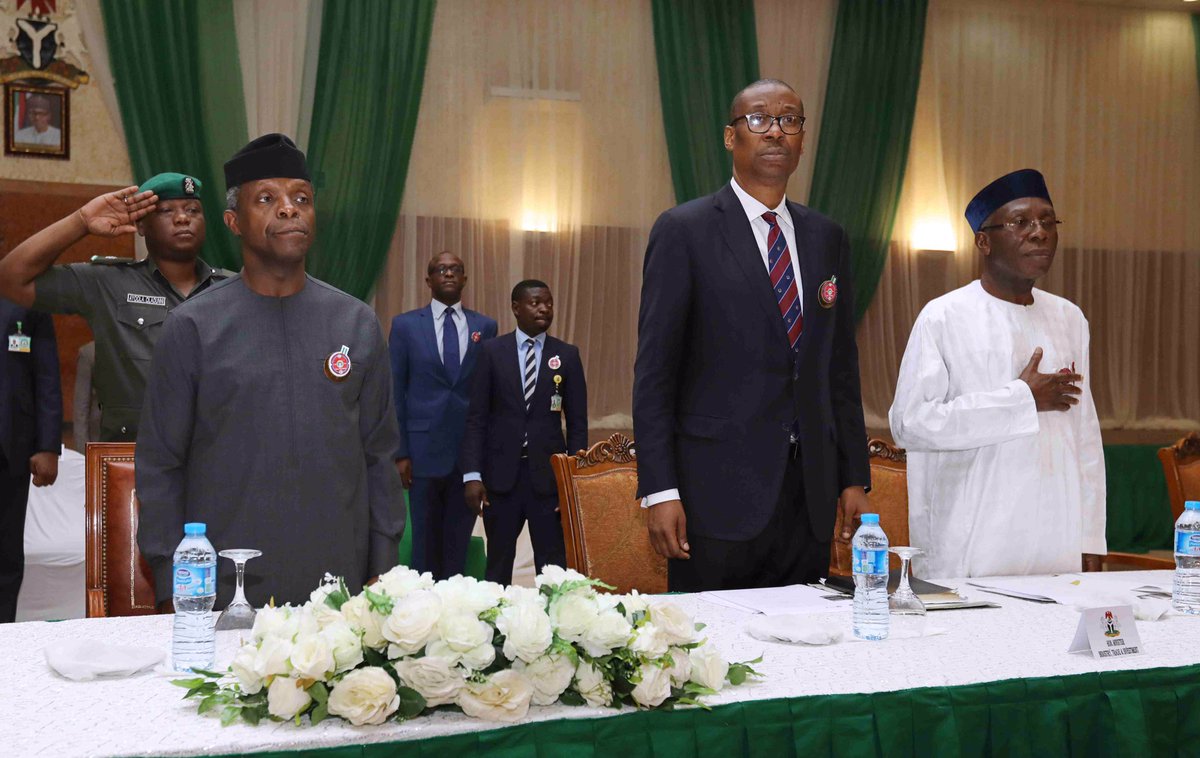 NigeriaGov's tweet photo. The 6th Presidential Quarterly Business Forum (PQBF) held today at the State House. Presided over by Vice President @ProfOsinbajo. This edition's focus was on Agriculture.

Follow #PQBForum to see updates from previous editions 

#AsoVillaToday https://t.co/TurgcxvxLT