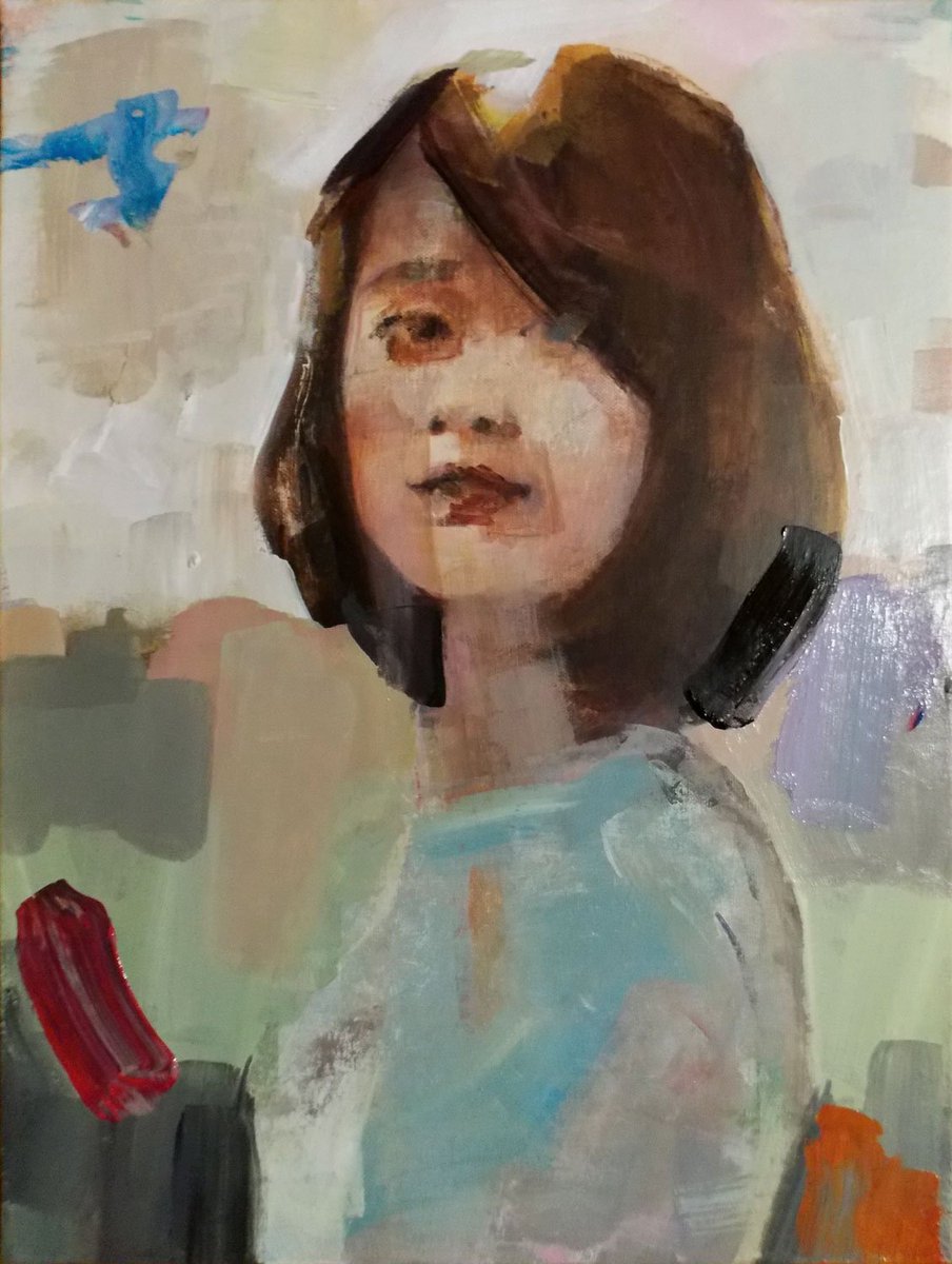 #thedailysketch #painting "Rwt", acrylic on canvas board, 30x40 cm