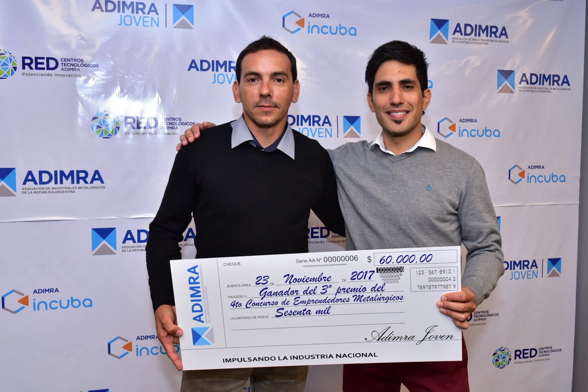 redadimra's tweet photo. Felicitamos a los Ganadores del 2017!
#Defymotion y su Robot modular para palletizado,
#IncluTec y su Plataforma odontológica inclusiva, y
#ArLabs por su equipo de Hidroblasting ecológico.
Los acompañaremos en este desafio con todo el equipo de @RedADIMRA https://t.co/sO0X2NHVJS