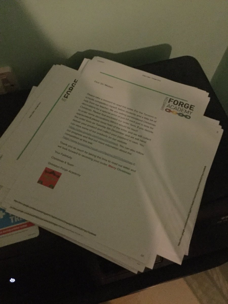 ChristmasIt_'s tweet photo. Preparing to send out the order forms @TycoonInSchools #tycoonsinschools #TIS2017 https://t.co/C8EuGtcFx1