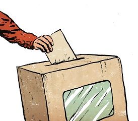 llegirencatala's tweet photo. No totes les urnes són iguals... Ho explica @ceskfreixas a "Vols dir que som això?", amb il·lustracions de @jordiborras #llibreLeC #VDQSA https://t.co/eHyPb10IPV