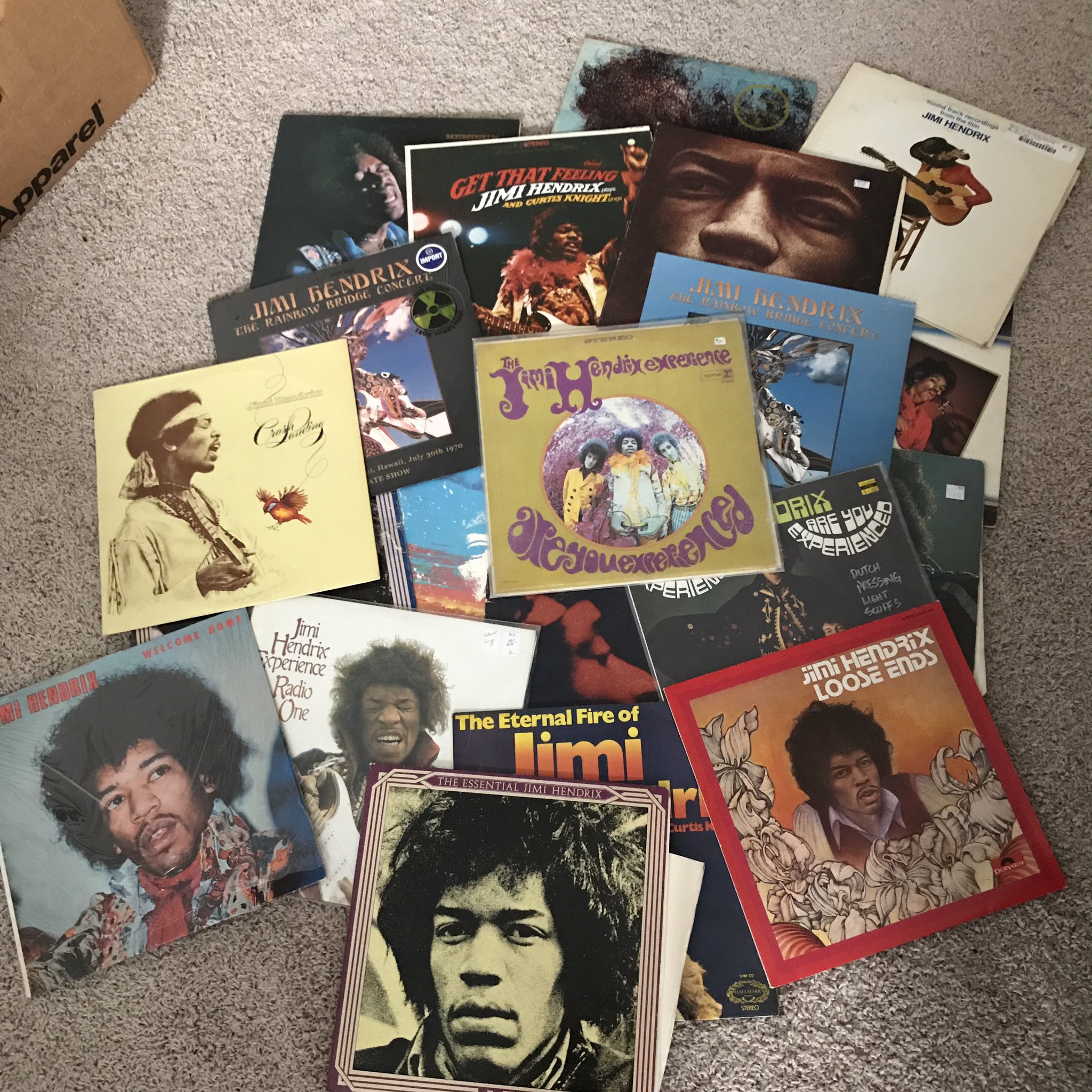 Happy 75th Birthday Jimi Hendrix! Here\s a portion of my Hendrix records I\ve been collecting since middle school  