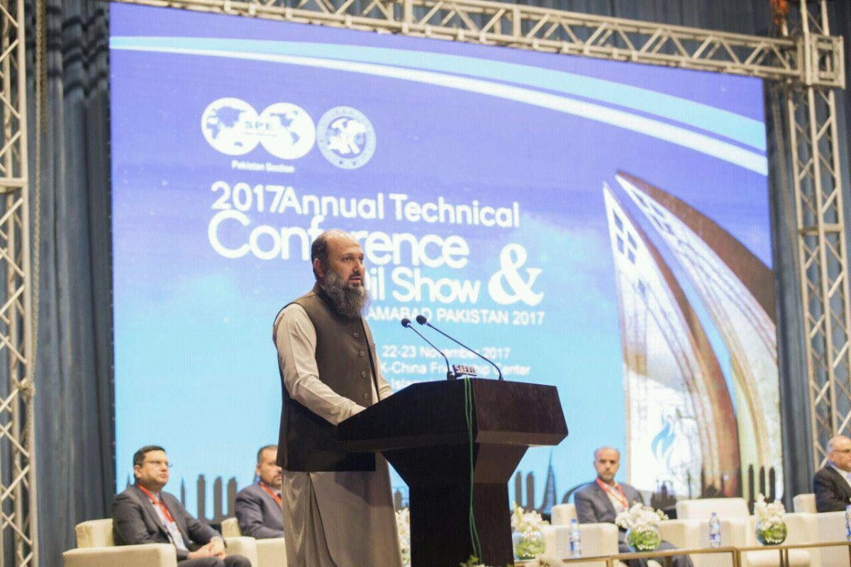 PakistanSpe's tweet photo. Minister of State for Petroleum - Mr. Jam Kamal Khan at Opening Cermony of ATC2017 &amp; Oil Show.
#ATC2017OilShow #OilnGas #Energy #Pakistan https://t.co/tTndvi9Kgd