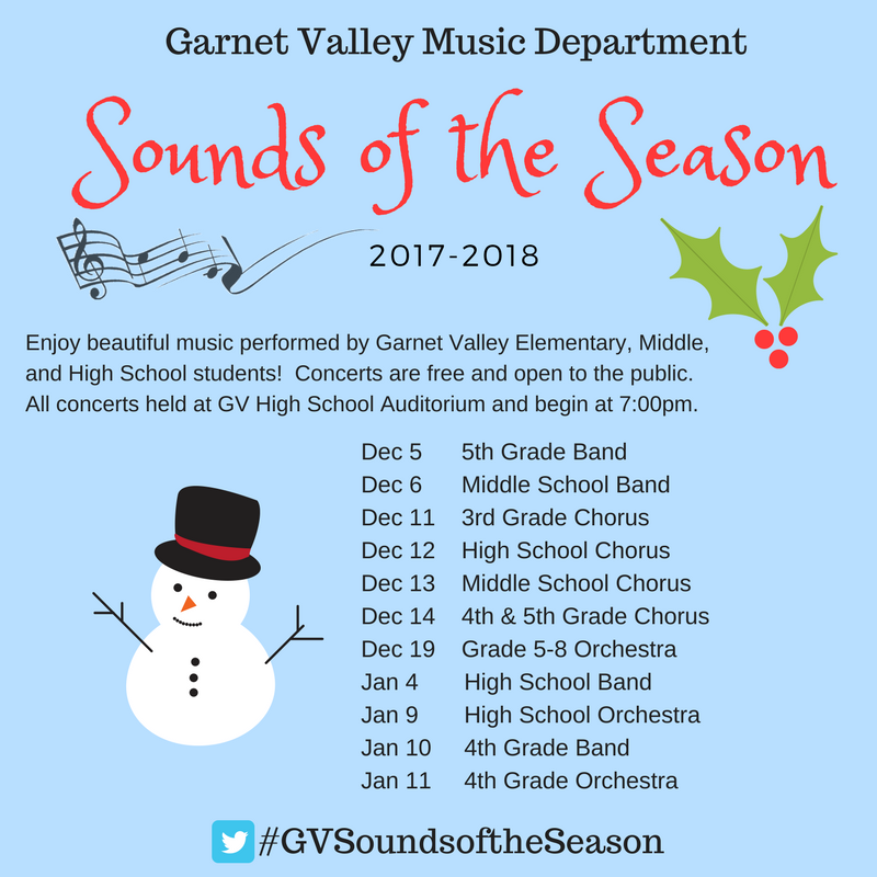 GVMusicDept's tweet photo. It's concert season! From Dec-Jan, Over 1400 @GarnetValleySD students take the stage to share their musical talent with parents, families, and community.  Come join us &amp; enjoy! #GVSoundsoftheSeason 🎶 https://t.co/BMXkJPUckm