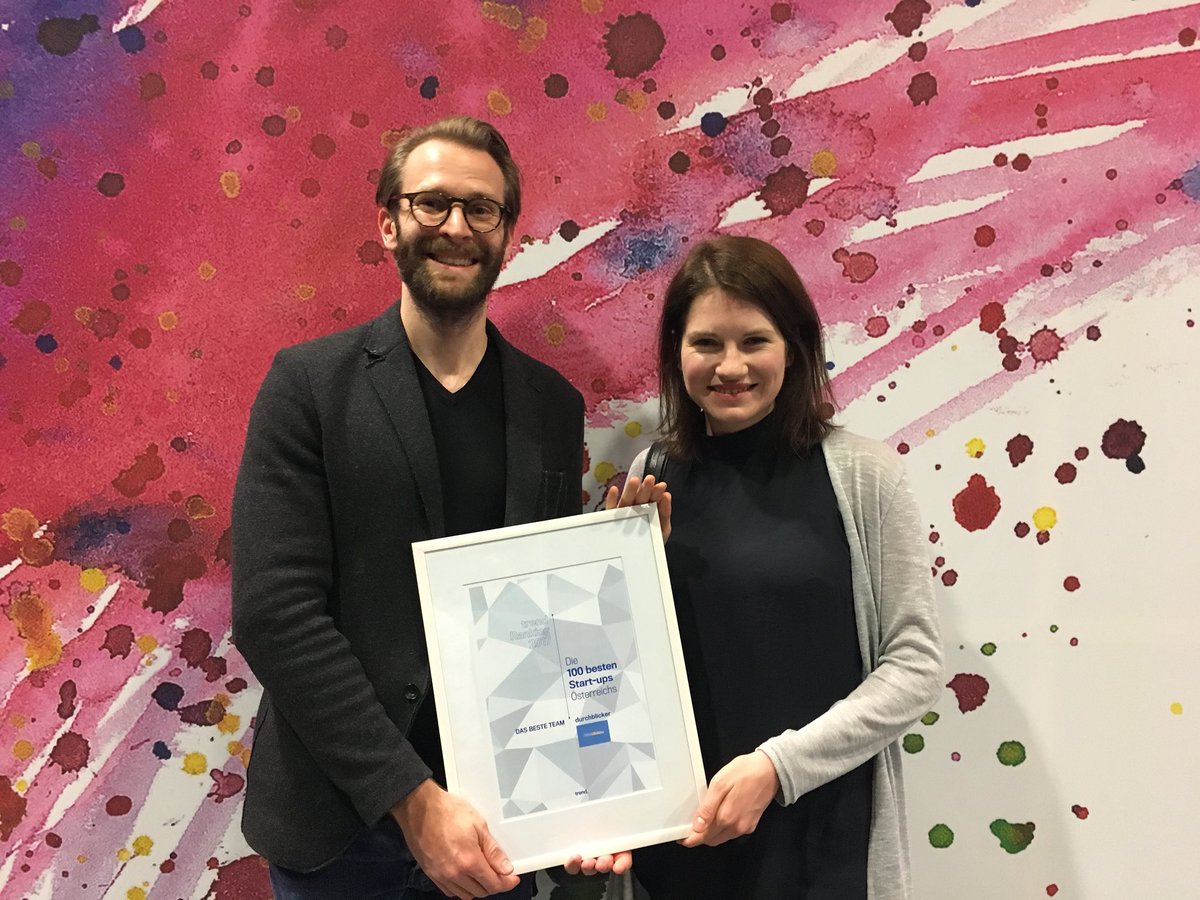 ReinBaudisch's tweet photo. #trend@vantage startup ranking 2017 - #durchblicker hat das beste team - wir sind stolz &amp; sehr dankbar https://t.co/mJptnaMhbf