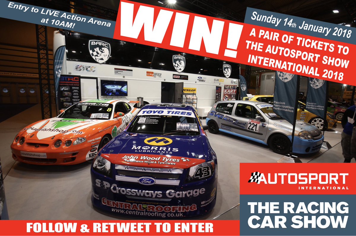 OfficialBARCHQ's tweet photo. Some of the most iconic racing machines will be under one roof at the 2018 @Autosport_Show and you can be there too!! 

RETWEET &amp; FOLLOW to be in with a chance of winning two tickets to the event 🎟 #ASI18 https://t.co/CKoIlhnsDq