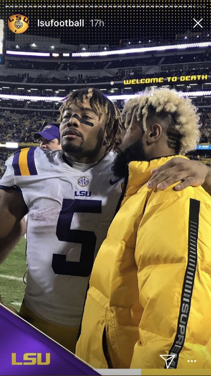 LSUCFB's tweet photo. Future teammates? #GeauxTigers @DhaSickest @OBJ_3 @LSUfootball https://t.co/bgqGMKhjdW