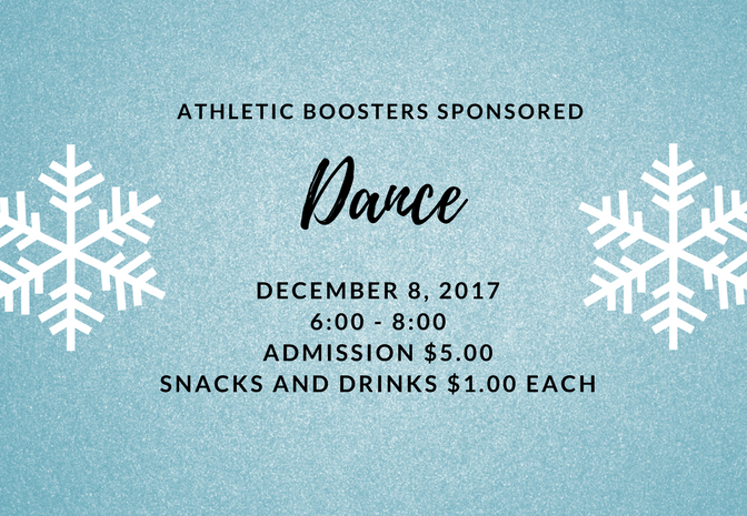ALMS Athletic Boosters are sponsoring a Winter Dance on December 8 from 6:00 to 8:00.  Tickets will be $5.00 at the door and snacks and drinks are $1 each.  Come on out Gators and dance the winter blues away. #dancingisthebestcardio