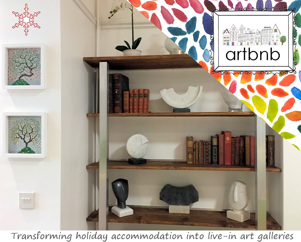 Less than a week to go to the <a href="/MillRoadFair/">Mill Road Winter Fair</a> ! My favourite of Cambridge's annual events 😃 Come and visit us at 3 Mill Road, 1-4.30pm to see the work of our wonderful artists, like these works by Mark Radcliffe Evans and Chris Langley, and find out more about artbnb!