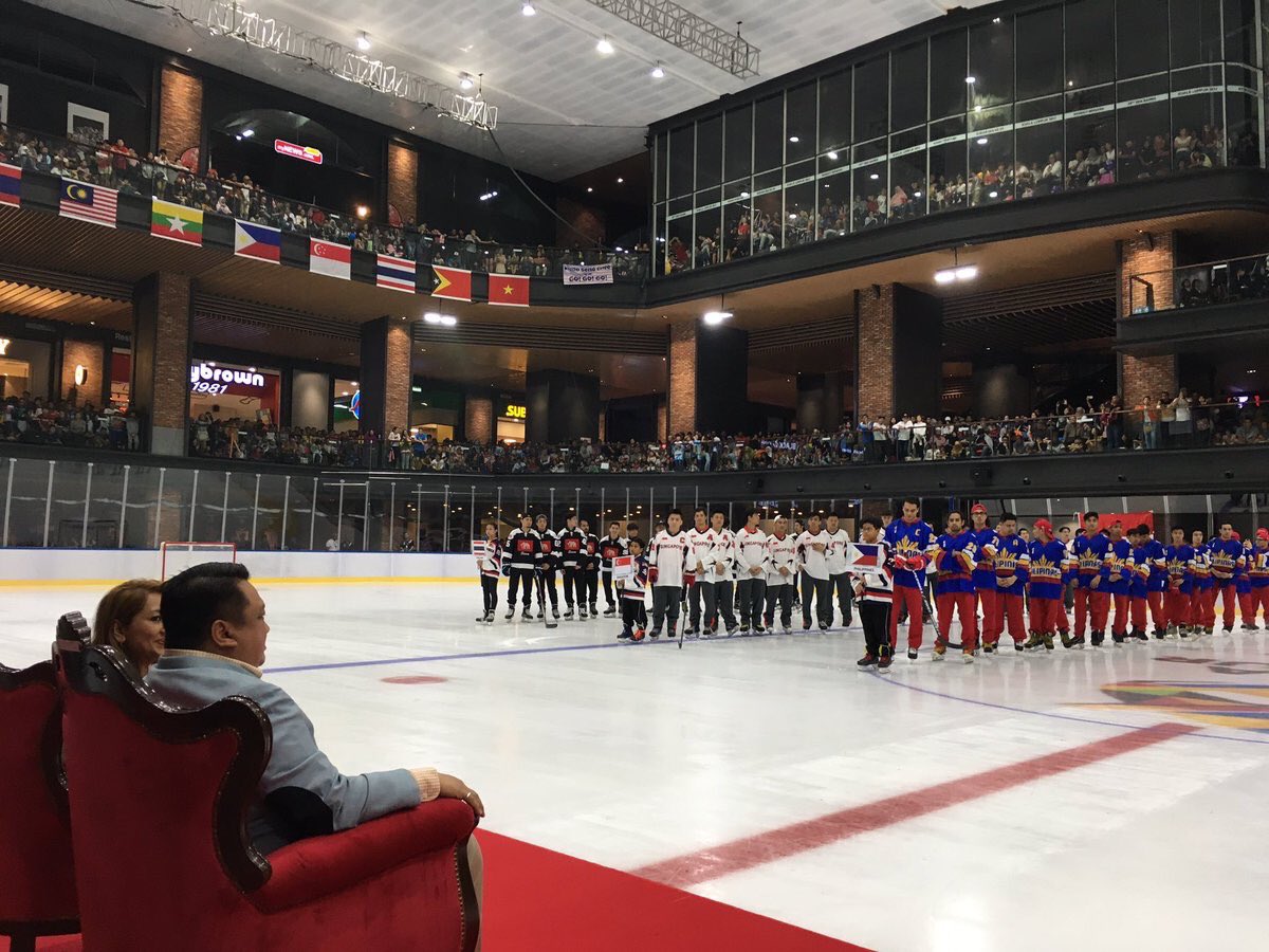 IceBusiness's tweet photo. Myniss (Malaysia National Ice Skating Stadium) is one of our favourite ice rink projects of 2017. Game on! :) #malaysia #icerink #icestadium#iceskating #hockey https://t.co/SN5YRBdCbb