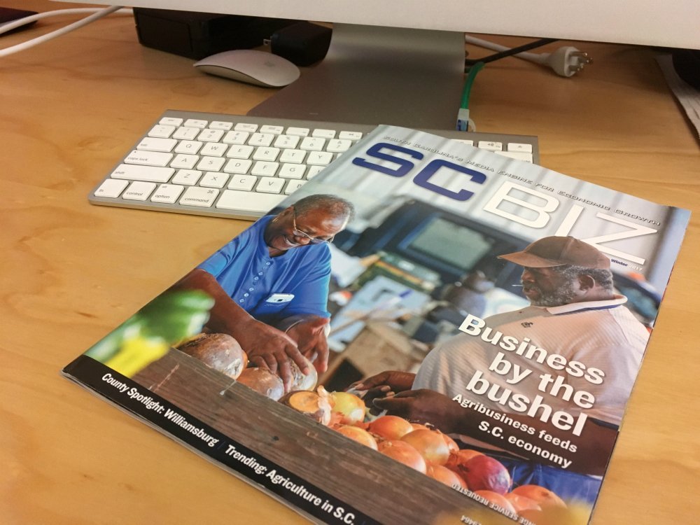 SCBIZnews's tweet photo. Business by the bushel ... SCBIZ magazine hitting the streets! #sc https://t.co/OVRHPsu2Oy
