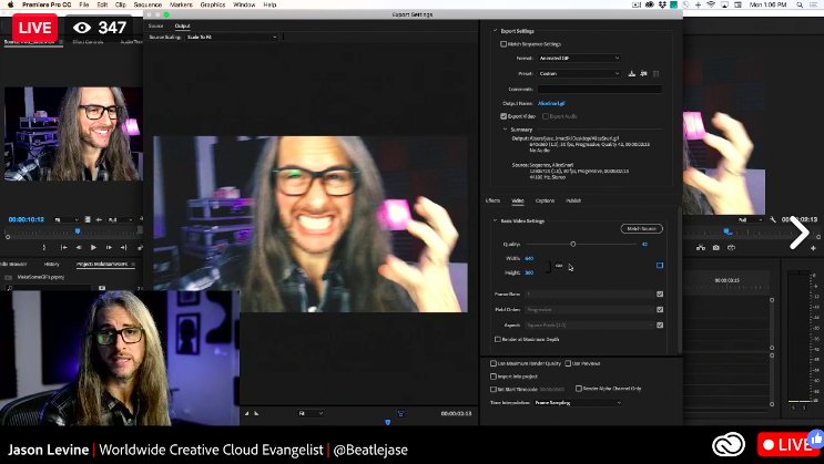 AdobeVideo's tweet image. LIVE NOW: Learn how to quickly create an Animated GIF directly from #PremierePro and #MediaEncoder: adobe.ly/2Bh6YaU