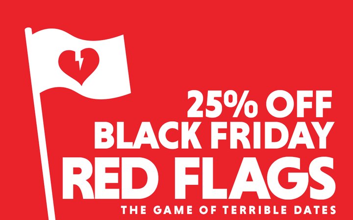 Skybound's tweet image. Our Black Friday sale on @RedFlagsGame &amp;amp; @Superfight has been extended through Cyber Monday! Hurry! 25% off ALL core decks &amp;amp; expansions ends tonight: store.skybound.com/collections/su…